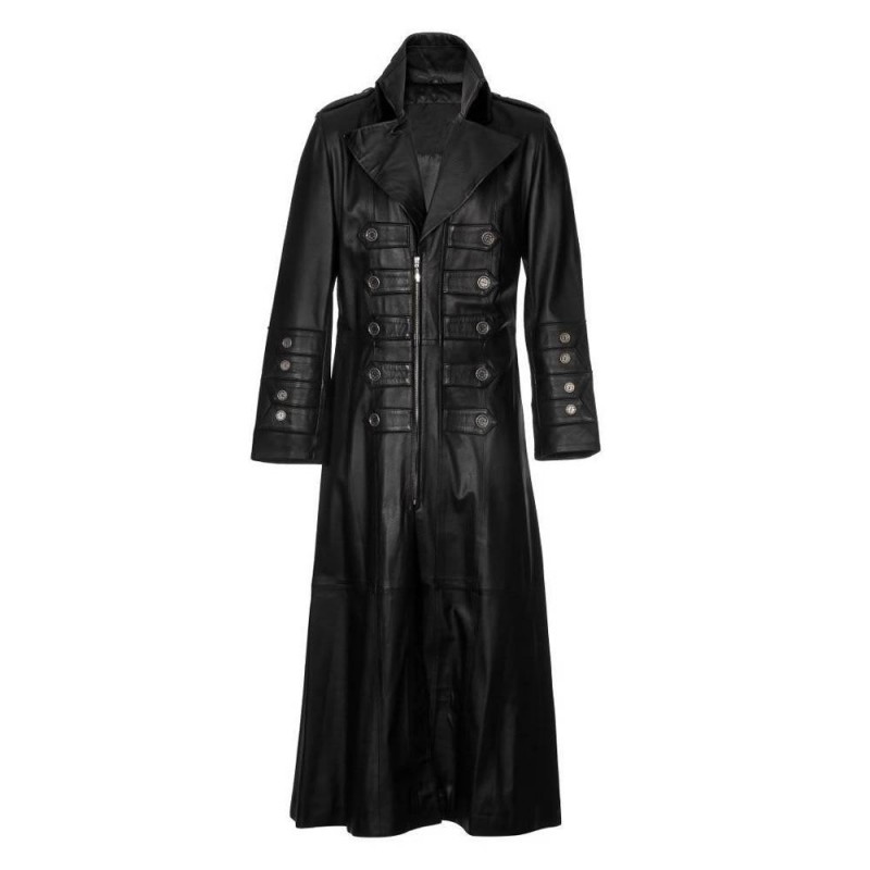 Men Gothic Coat Military Steampunk Leather Gothic Coat Trench Coat Men Gothic Coat Military Steampunk Leather Gothic Coat Trench Coat